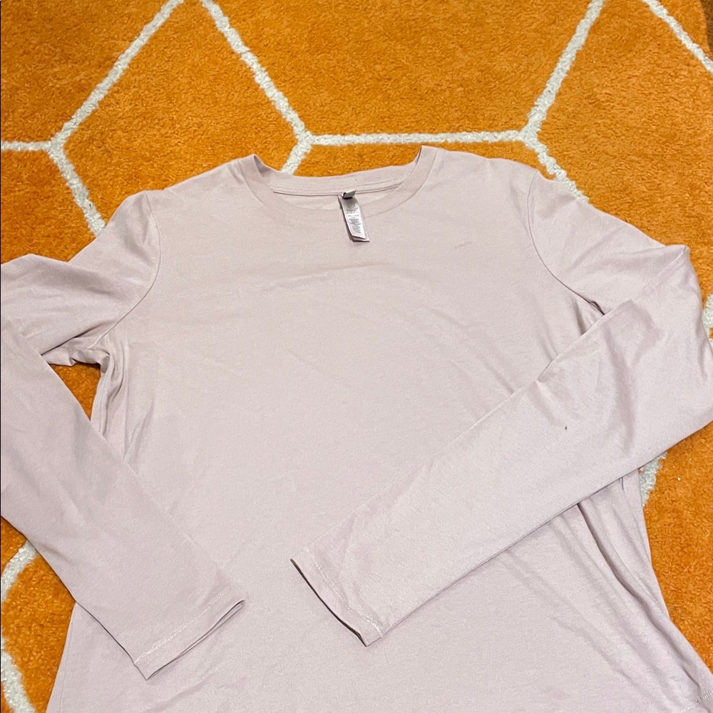 SKIMS Light Pink Long Sleeve Tee
